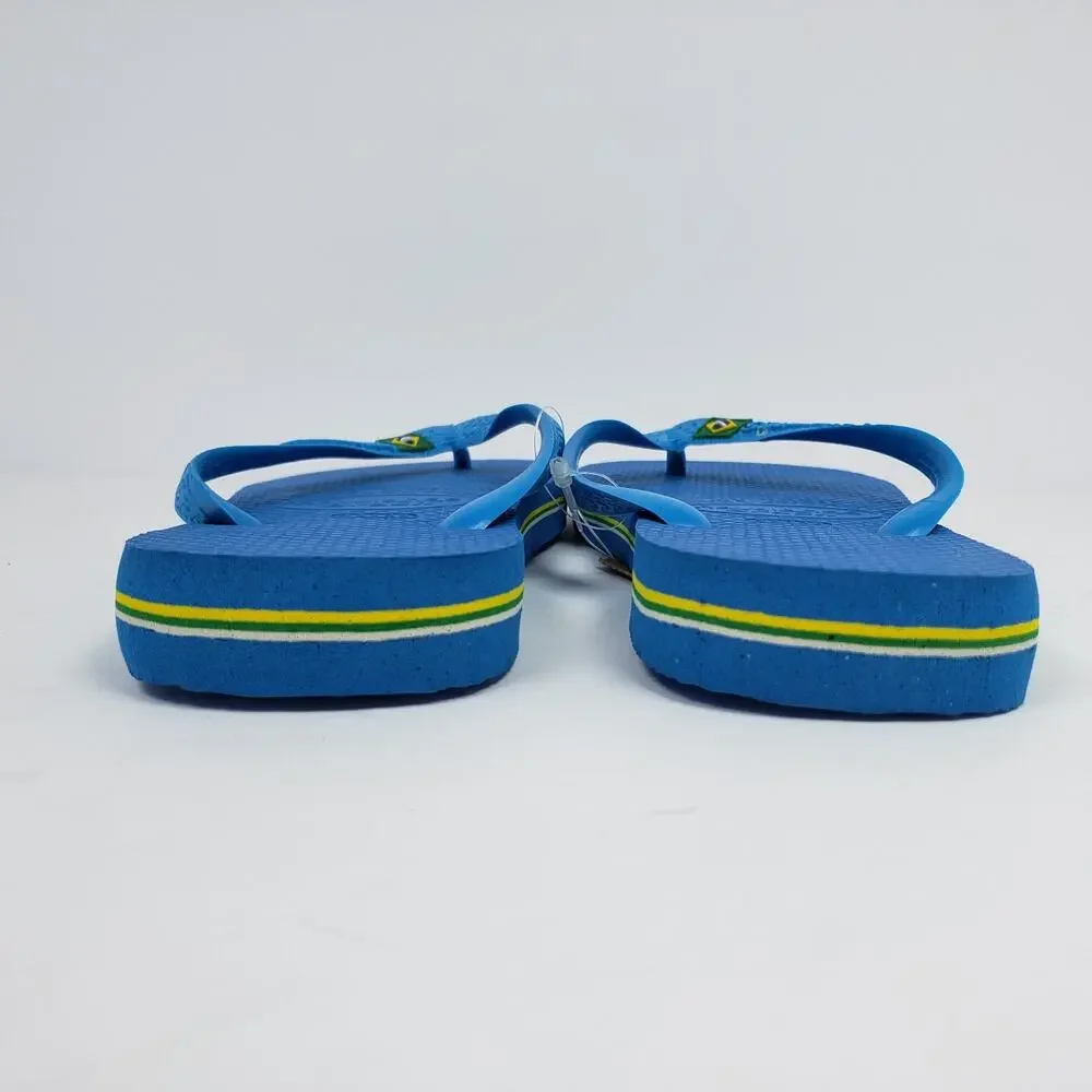 Havaianas Originals Youth Size 6Y Womens Sz 7/8 Blue Slip On Flip Flop Sandals